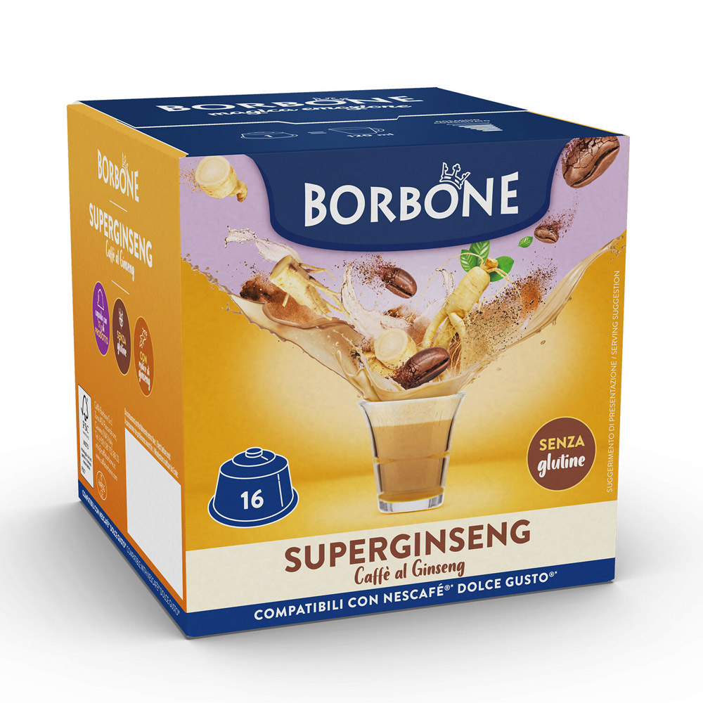 KGC Shop Caffè Borbone capsule compatibili Dolce Gusto SUPER GINSENG -  conf. 16 pz.