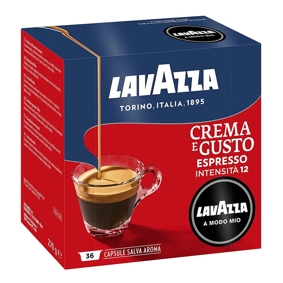KGC Shop Caffè Lavazza capsule compatibili A Modo Mio CREMA E GUSTO -  Confezione da 36