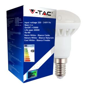 LAMPADINA LED V-Tac E14 3W 120° 3000K Bulb Reflector - 4219 Bianco Caldo