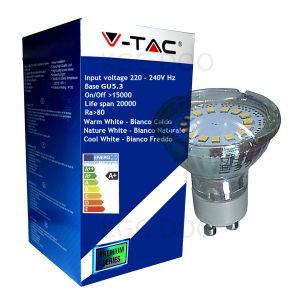 LAMPADINA LED V-Tac GU10 5W 120° 6000K Spot - 1612 Bianco Freddo