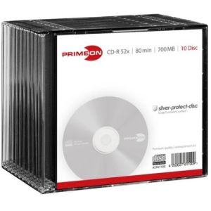 PRIMEON 10 CD-R 80 Minuti 700MB 52X in Slimcase - 2761100