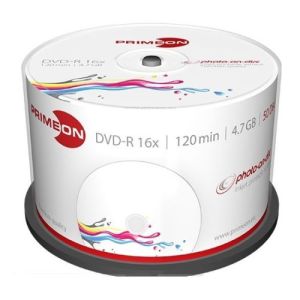 PRIMEON DVD-R Stampabili 4.7GB 120 Minuti 16X Print Inkjet - 2761206