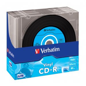 Verbatim 10 CD-R Data Vinyl 700MB 80 Min 52X, in slimcase singoli - 43426