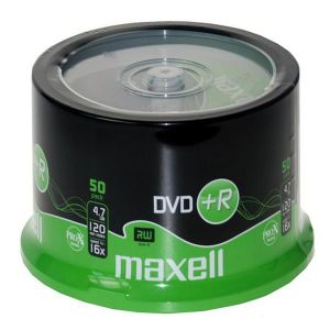 Maxell 50 DVD+R 4.7GB 16x, in Spindle - 275640.40.IN