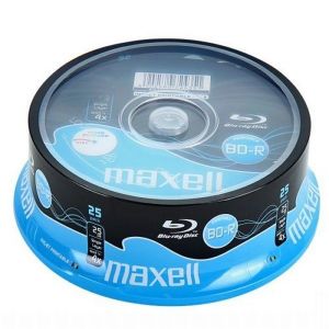 Maxell 25 BD-R Blu Ray 4x 25GB Printable - Spindle box - 276071.00.TW