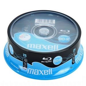 Maxell 25 BD-R Blu Ray 4x 25GB Printable - Spindle box - 276071.00.TW
