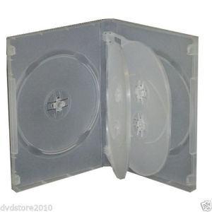Custodia CLEAR 6 Posti 2 inserti 22mm in plastica per DVD o CD custodie 6 Discs 555375-6CQ