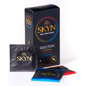 SKYN SELECTION 9 Preservativi misti, 3 original, 3 intense feel, 3 extra lube