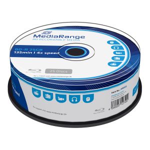 MediaRange 25 BD-R 25GB 4X, Cake Box - MR503