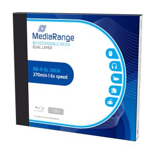 MediaRange 1 Blu Ray BD-R DL HTL 50GB 6X in Jewel Box - MR506