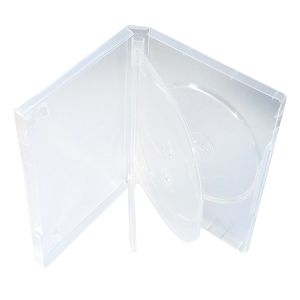 Custodia CLEAR (trasparente) 5 Posti, 2 inserti, 22mm in plastica per DVD o CD 555375-5CL