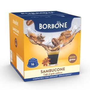 Caffè Borbone capsule compatibili Dolce Gusto SAMBUCONE - conf. 16 pz.