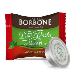 Caffè Borbone capsule Don Carlo COMPOSTABILI compatibili "A modo mio" ROSSA - 100 pz