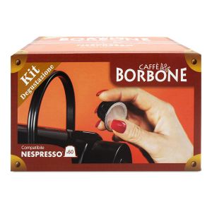 Caffè Borbone Kit Degustazione Respresso compatibili Nespresso confezione da 60 Capsule aromi misti