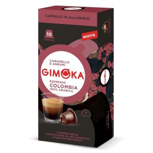 Caffè Gimoka Capsule Alluminio compatibili Nespresso, COLOMBIA, 10pz