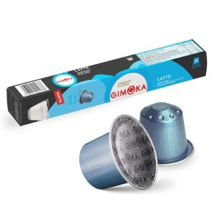 Gimoka Capsule Alluminio compatibili Nespresso, LATTE, 10pz