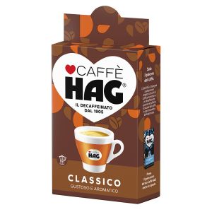 Caffè HAG decaffeinato, macinato in confezione da 250g, aroma CLASSICO
