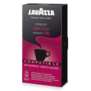 Caffè Lavazza capsule compatibili Nespresso gusto DECISO - Confezione da 10