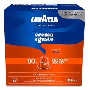 Caffè Lavazza 80 capsule alluminio compatibili Nespresso CREMA E GUSTO FORTE