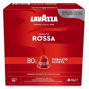 Caffè Lavazza 80 capsule alluminio compatibili Nespresso - QUALITÀ ROSSA