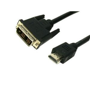 MediaRange CAVO da HDMI a DVI 2.0m , presa HDMI / DVI-D spina (24 + 1 pin) - Nero placcato in oro