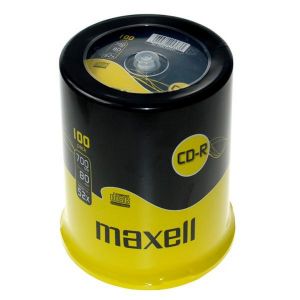 Maxell 100 CD-R 700MB 52x 80 Min in cake box spindle Box - 624841