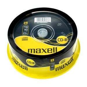 Maxell 25 CD-R 700MB 52x 80 Min CAKE SPINDLE Box - 628522