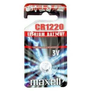 Maxell Batterie Alcaline a Bottone 3V CR1220 - (Prezzo per singola batteria. Confezione da 1 pezzo.)