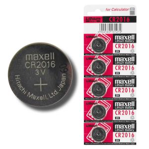 Maxell Batterie Alcaline a Bottone 3V CR2016 - Conf. 5 pezzi