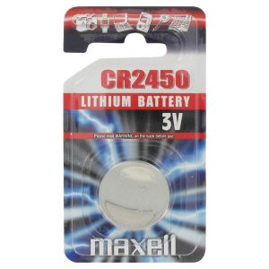 Maxell Batterie Alcaline a Bottone 3V CR2450 - (Prezzo per singola batteria. Confezione da 1 pezzo.)