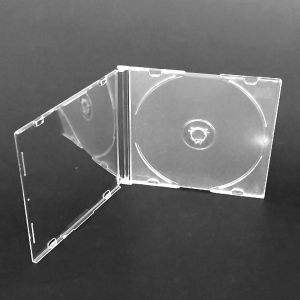 Custodia CD singola Slim Jewel Case trasparente tray satinato, Macchinabile, 5.2mm - YEM-SBCL