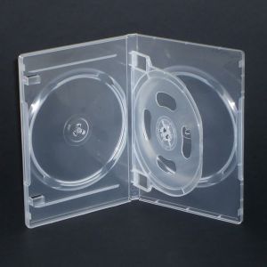 Custodia DVD 14mm Trasparente Satinata 4 posti con inserto - 555374 CU