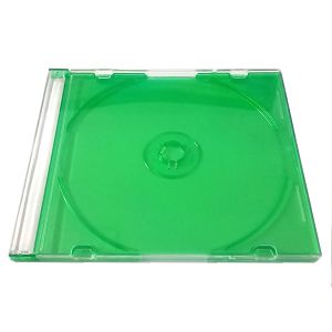 Custodia Singola 1 posto CD Slim JEWEL CASE 5,2mm con TRAY VERDE 555442/VK
