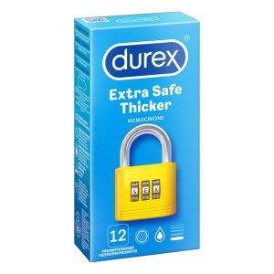 DUREX EXTRA SAFE - Preservativi extra sicuri - confezione da 12 profilattici