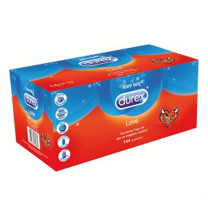 DUREX Love - Preservativi classici - confezione big pack da 144 profilattici