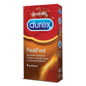 DUREX REAL FEEL - Preservativi sensazione reale - confezione da 6 profilattici