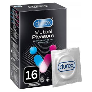 DUREX Sync Mutual Pleasure - Preservativi ritardanti/stimolanti - 16 pezzi