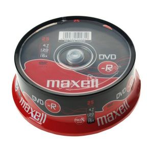 Maxell 25 DVD-R 4,7GB 120 min 16x,  in Cake - 275520.40