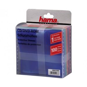 HAMA BUSTINE CD/DVD con Aletta in 5 colori, confezione 100 pz - H51068