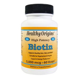 Healthy Origins - Biotin, 5000mcg - 60VCaps