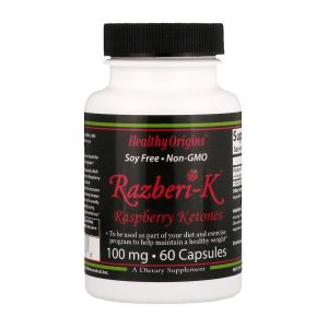 Healthy Origins - Raspberry Ketones, Razbery K, 100mg - 60Caps (chetoni del lampone)