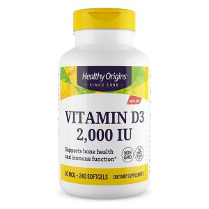 Healthy Origins Vitamin D-3 2000iu 240 softgels - Vitamina D3 