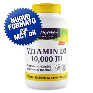 Healthy Origins Vitamina D-3 con MCT Oil 10000 IU - 360 softgels