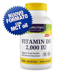 Healthy Origins Vitamin D-3 2000iu 360 softgels - Vitamina D3 