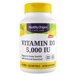 Healthy Origins Vitamin D-3 5000iu 120 softgels - Vitamina D3 