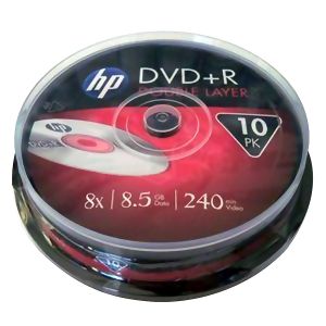 HP 10 DVD+R DL 240 minuti 8.5GB 8X - in cake - DRE00060-3