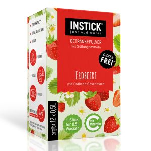 INSTICK bevanda senza zucchero - FRAGOLA - 12 bustine da 2,5g