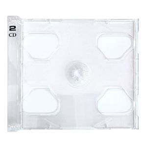 Tray per jewelbox, per 2 CD o DVD - trasparente con logo nero (solo tray)