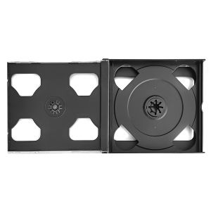 Custodia Multipla jewel box assemblata 6 posti OEM 24mm per DVD o CD - tray nero e box trasparente