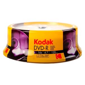 Kodak 25 DVD-R 16x 4.7GB, in Cake - K1410325